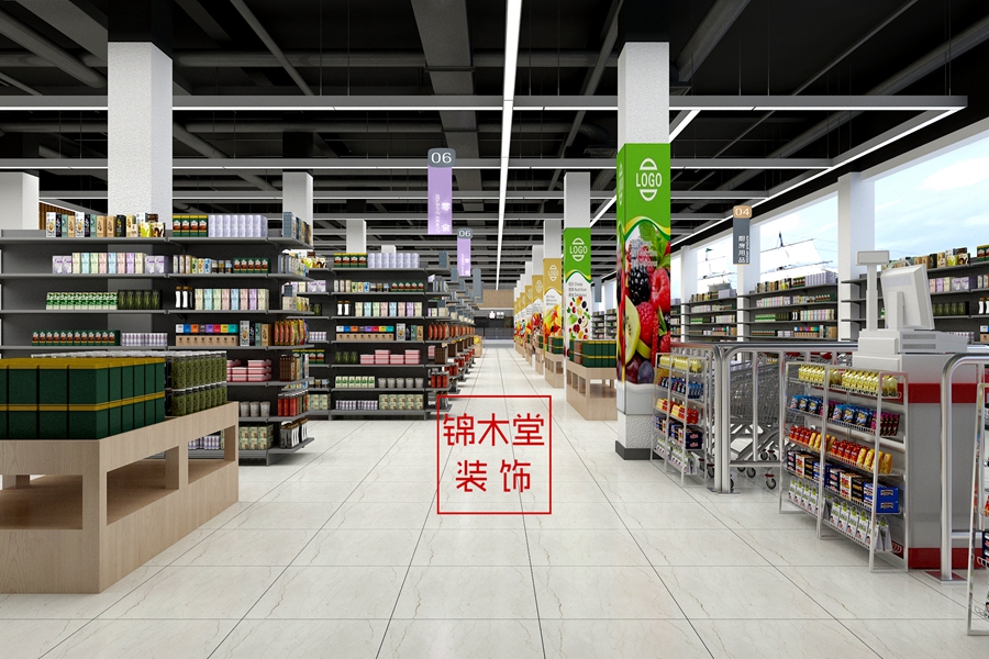 阜南千佰亿超市锦木堂装饰设计