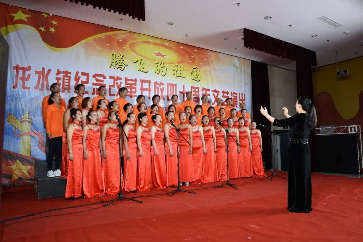 龙水镇纪念改革开放40周年文艺演出剧照1