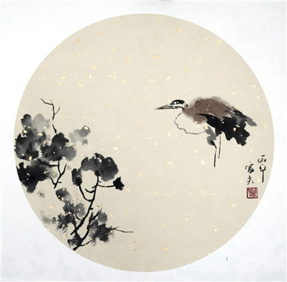 花鳥小禽圖 花鸟风月系列之三竹禽图-杭州朱炳仁铜艺股份有限公司