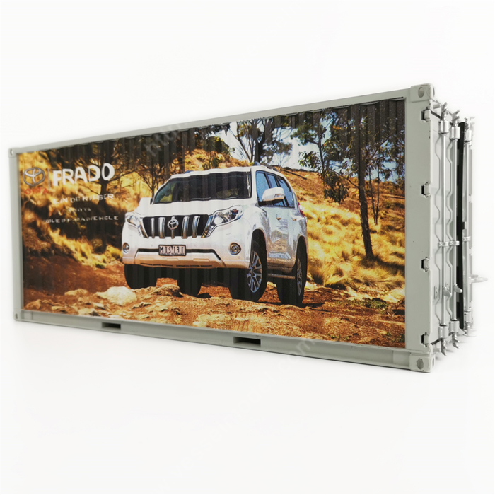 1:20创意涂鸦集装箱丰田定制集装箱模型纸巾盒笔筒模型制作