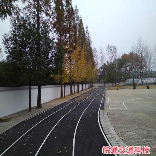 來安縣獨山中心小學(xué)操場劃線施工