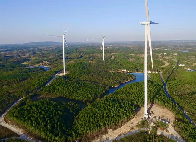 安徽南譙區黃泥崗鎮的風電開發項目