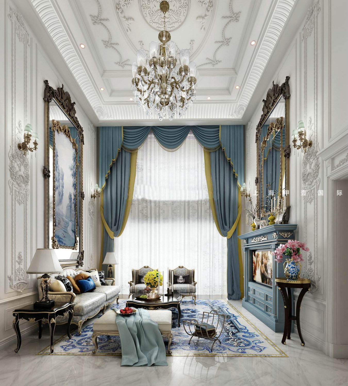 松江佘山美式別墅裝修設計效果圖公司案例