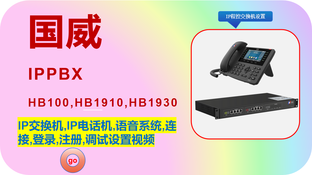 国威IP交换机,SIP电话机,IPPBX语音系统,连接,登录,注册,调试设置视频