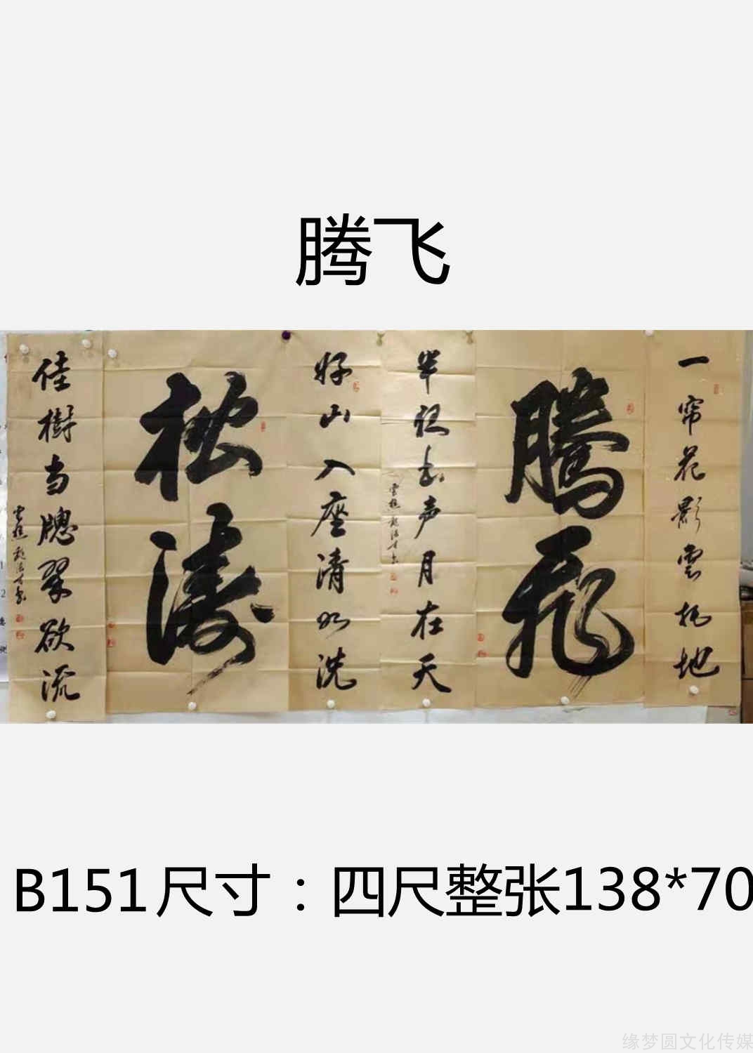 《腾飞》b151-行书作品-书法作品-商城-缘梦圆书画超市