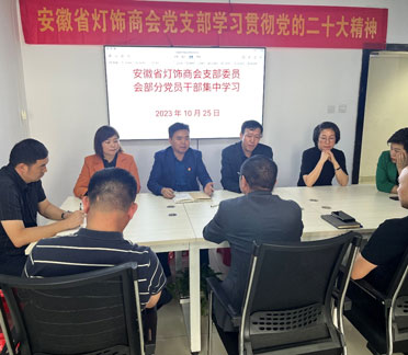 安徽省灯饰商会党支部召开会议再次组织集中学习