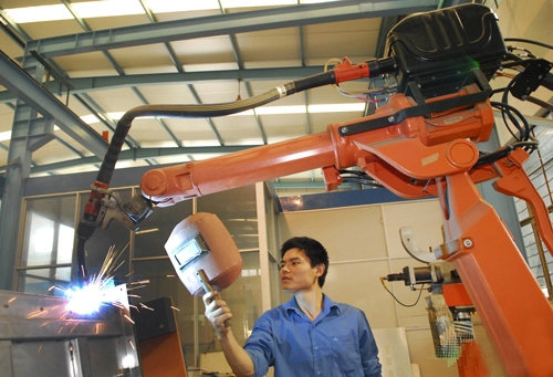 焊接机器人车间
