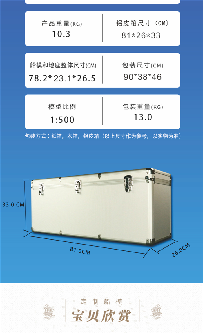 65cm集裝箱船模型_貨柜船舶模型_集裝箱船舶模型_海藝坊模型工廠